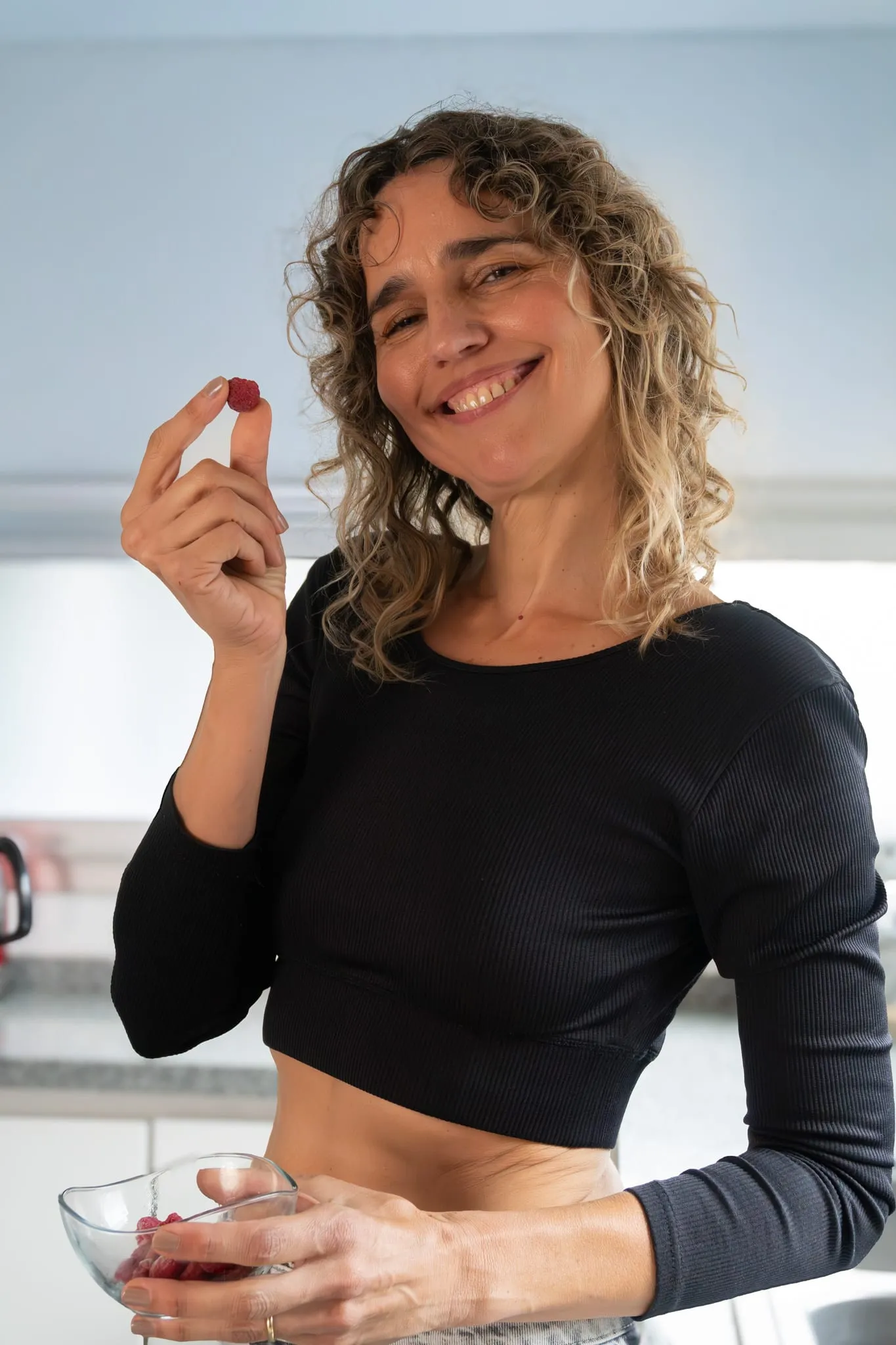 Marca personal nutricionista retrato frutos rojos